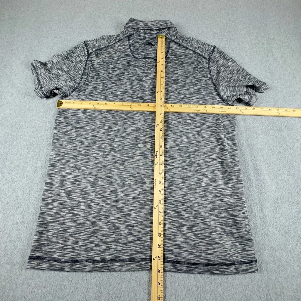 Tommy Bahama Polo Shirt Men M Gray Heather Performance‎ Golf Casual